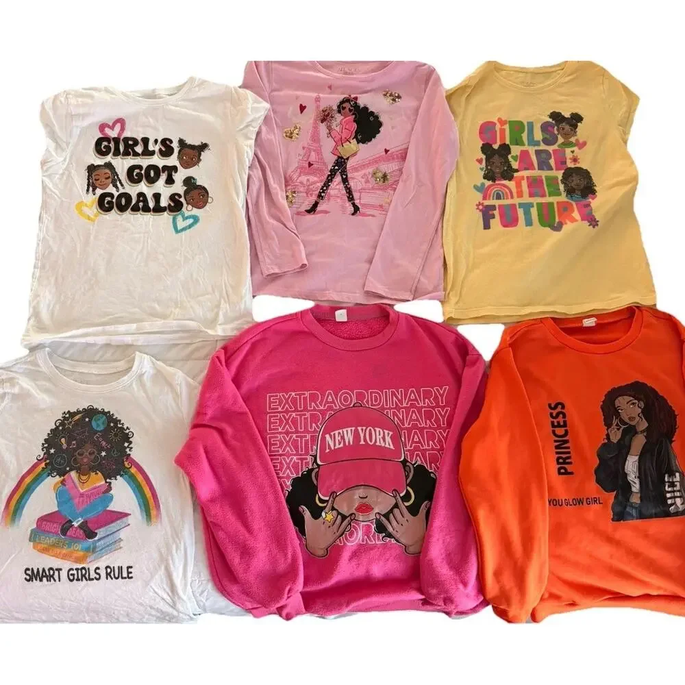 Girls 10–12 Black History Month Shirt Lot (6) Graphic Tees & Sweatshirts